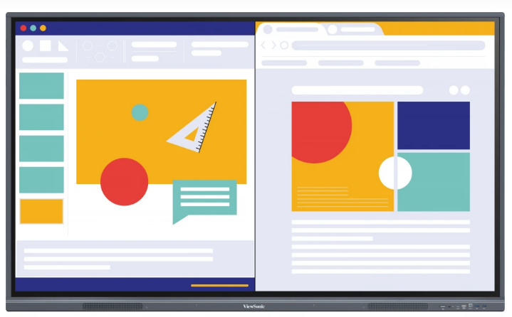 Split screen capabilities of the ViewSonic IFP 33 series